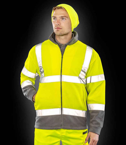 Result - Safe-Guard Hi-Vis Micro Fleece Jacket - RS329 FLY S