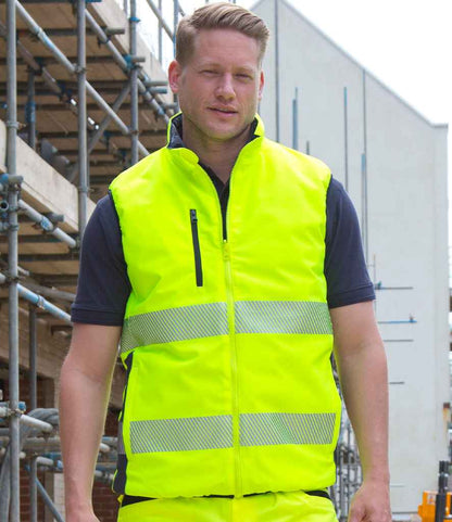 Result - Safe-Guard Reversible Soft Padded Gilet - RS332 FY/NV S