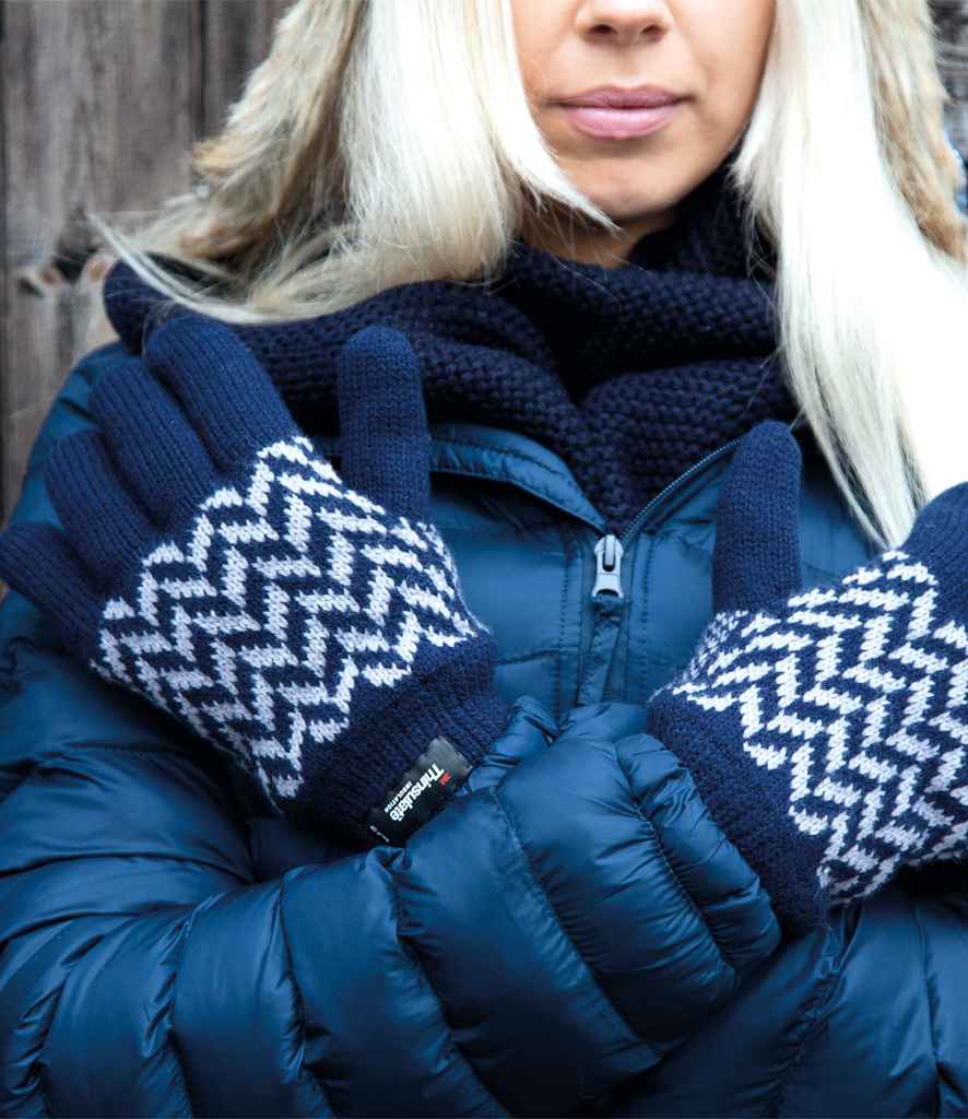 Result - Pattern Thinsulate™ Gloves - RS365 NV/GY S/M