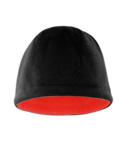 Result - Reversible Fleece Skull Hat - RS374 BK/RD ONE