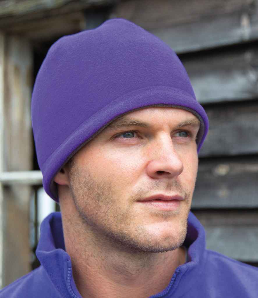 Result - Reversible Fleece Skull Hat - RS374 PR/CH ONE
