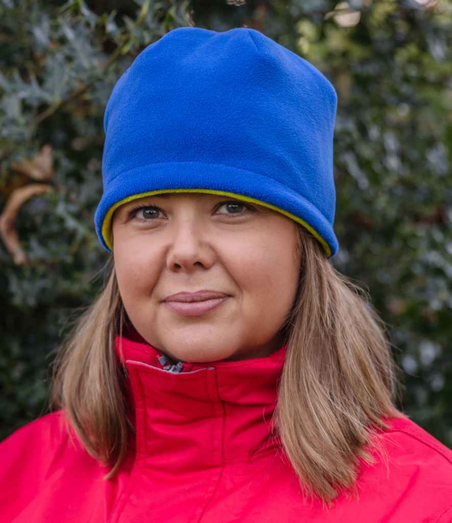 Result - Reversible Fleece Skull Hat - RS374 RY/LM ONE