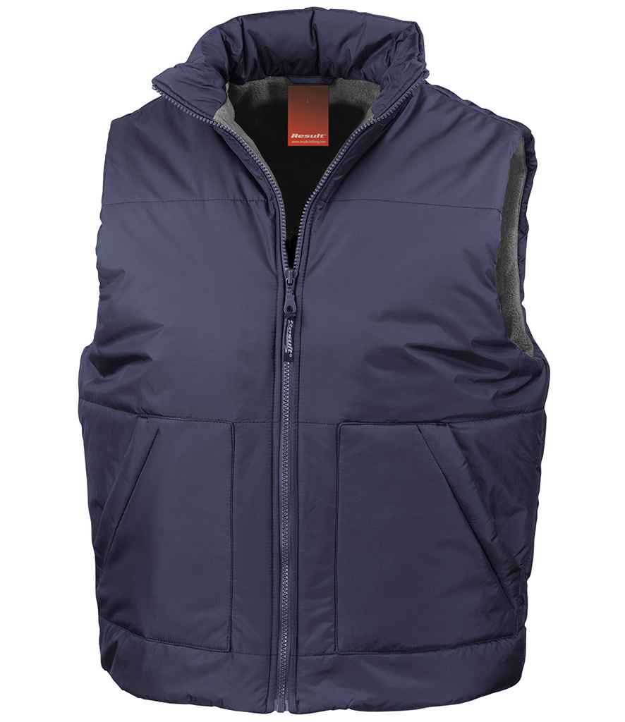 Result - Fleece Lined Bodywarmer - RS44 BLK S