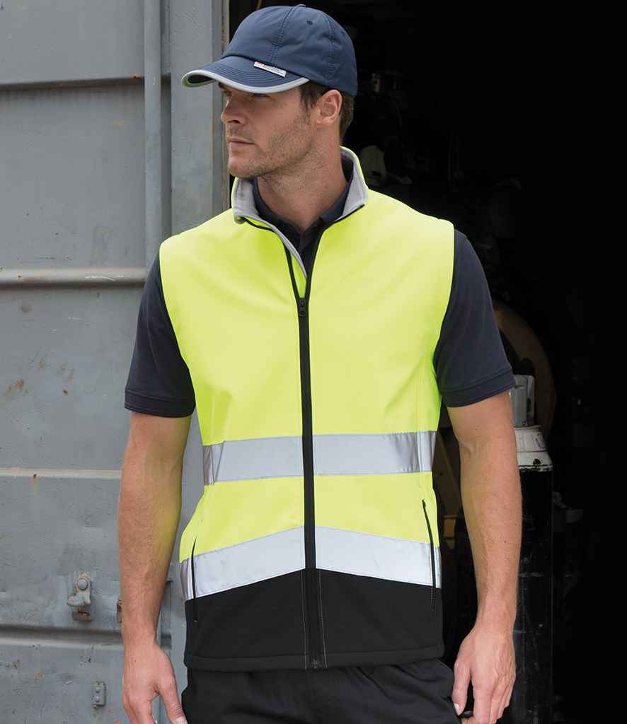 Result - Safe-Guard Printable Safety Soft Shell Gilet - RS451 FY/BK S