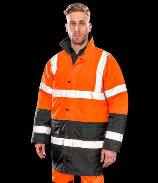 Result - Core Motorway Two Tone Safety Jacket - RS452 FLO/B S