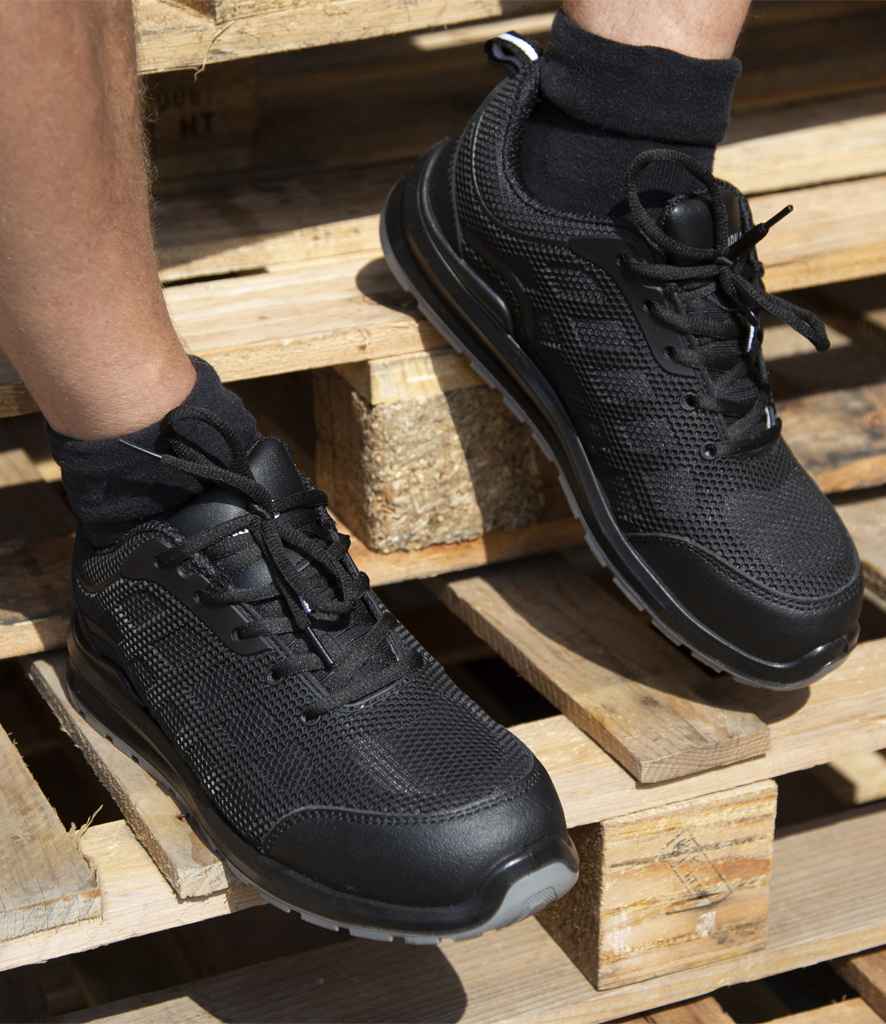 Result - Work-Guard All Black SRA SB Safety Trainers - Pierre Francis