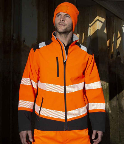 Result - Safe-Guard Printable Ripstop Safety Soft Shell Jacket - RS476 FLO/B S