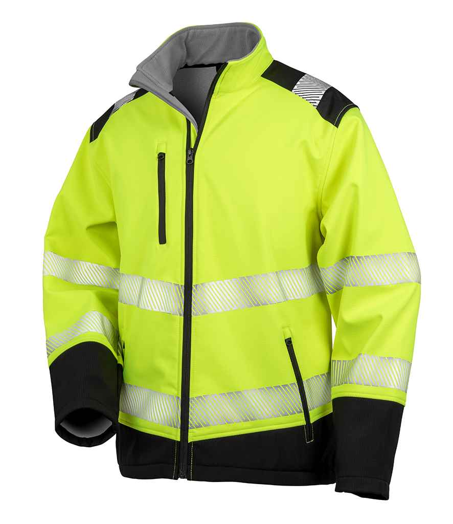 Result - Safe-Guard Printable Ripstop Safety Soft Shell Jacket - RS476 FLO/B S