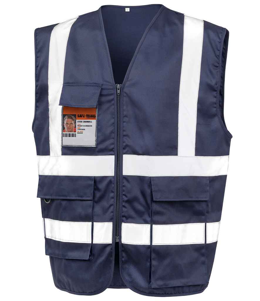 Result - Safe-Guard Heavy Duty Poly/Cotton Security Vest - RS477 BLK S