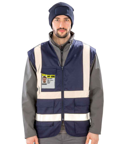 Result - Safe-Guard Heavy Duty Poly/Cotton Security Vest - RS477 NAV S