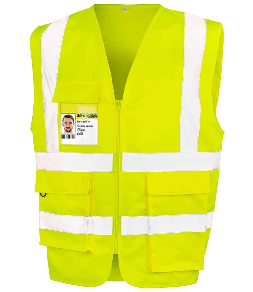 Result - Safe-Guard Heavy Duty Poly/Cotton Security Vest - RS477 BLK S