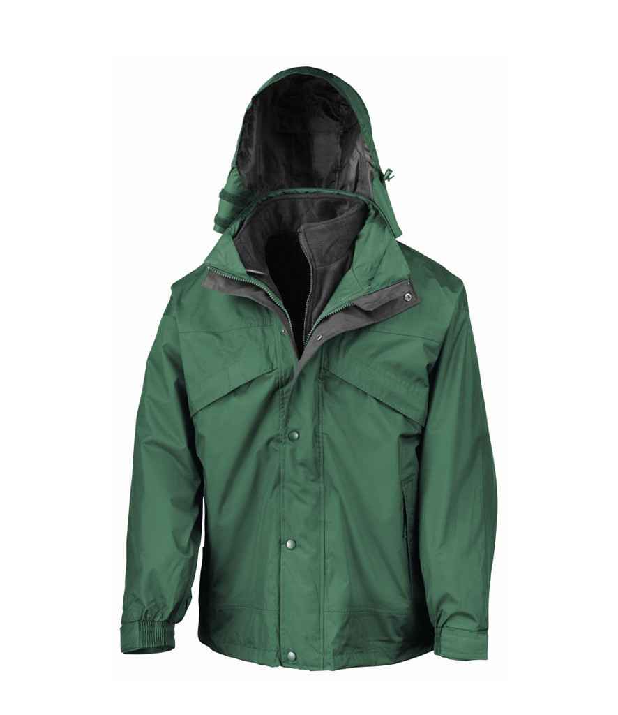 Result - 3-in-1 Waterproof Zip and Clip Fleece Lined Jacket - Pierre Francis