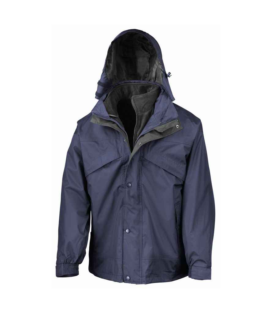Result - 3-in-1 Waterproof Zip and Clip Fleece Lined Jacket - Pierre Francis