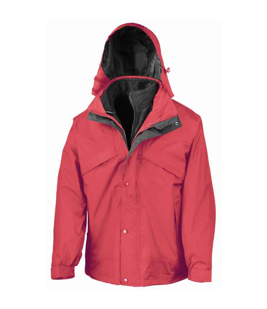 Result - 3-in-1 Waterproof Zip and Clip Fleece Lined Jacket - Pierre Francis