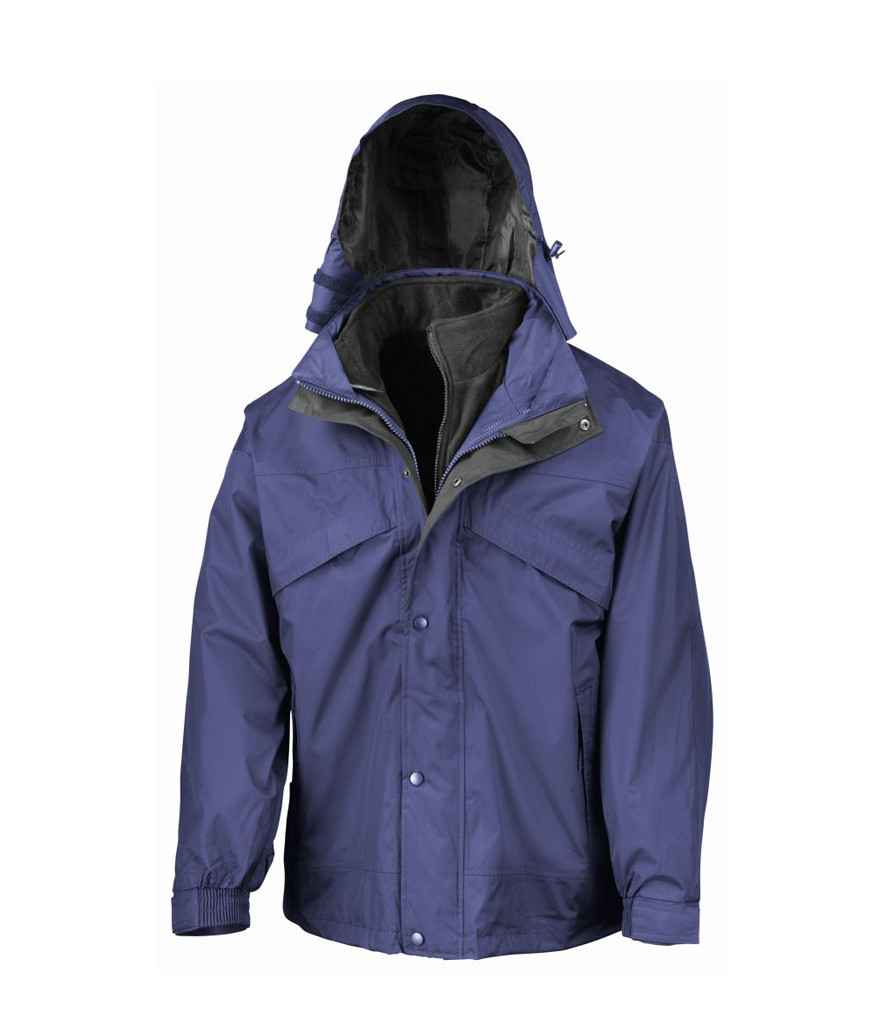 Result - 3-in-1 Waterproof Zip and Clip Fleece Lined Jacket - Pierre Francis