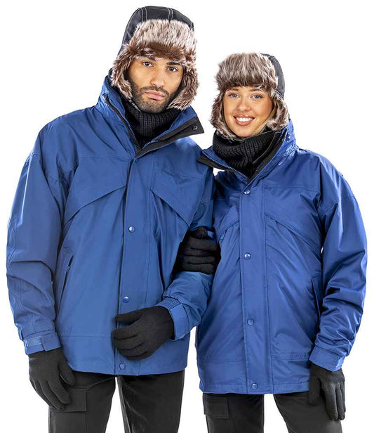 Result - 3-in-1 Waterproof Zip and Clip Fleece Lined Jacket