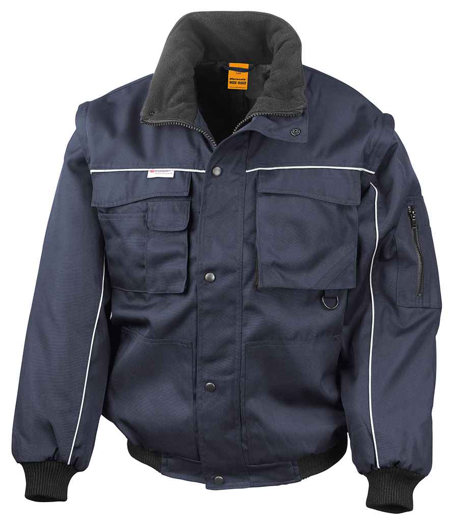 Result - Work-Guard Zip Sleeve Heavy Duty Jacket - RS71 NV/NV S