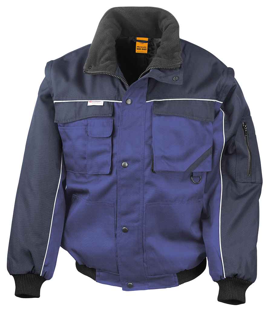 Result - Work-Guard Zip Sleeve Heavy Duty Jacket - RS71 RY/NV S