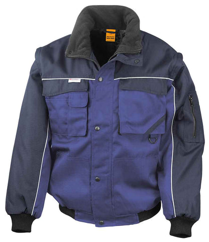 Result - Work-Guard Zip Sleeve Heavy Duty Jacket - RS71 RY/NV S