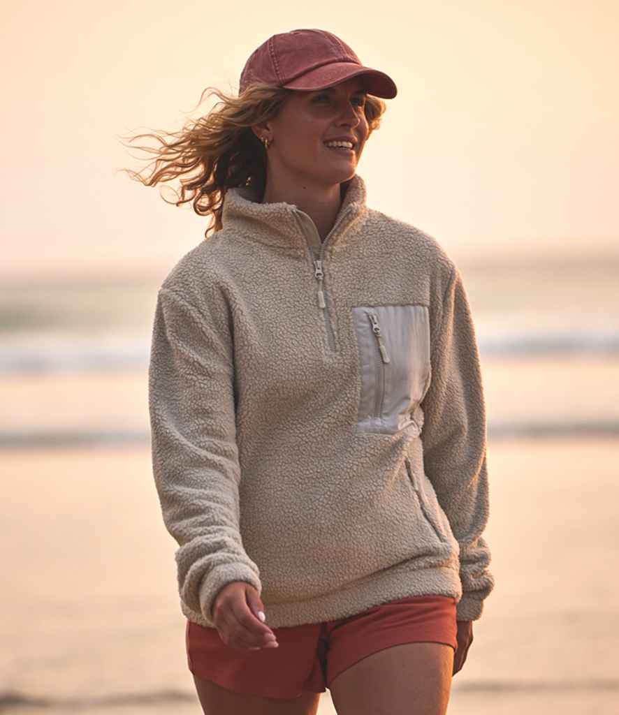 Ravine - Unisex 1/4 Zip Borg Fleece - RV301 NAT XS