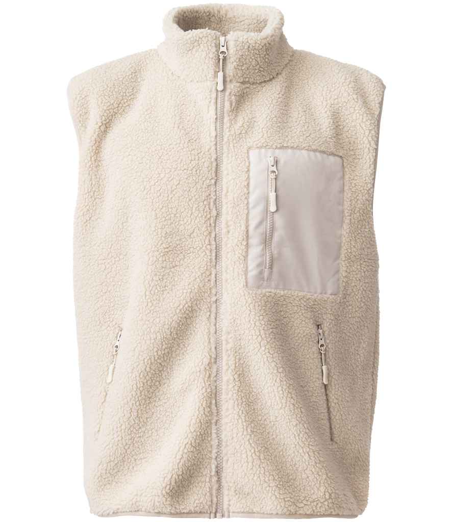 Ravine - Unisex Borg Fleece Gilet - RV302 NAT XS