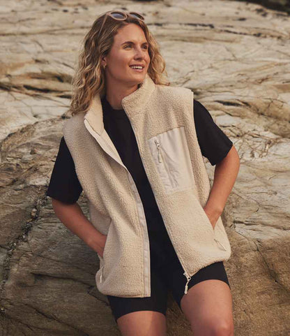 Ravine - Unisex Borg Fleece Gilet - RV302 NAT XS