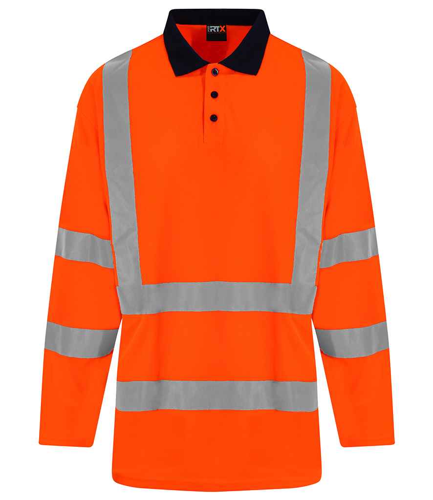 Pro RTX - High Visibility Long Sleeve Polo Shirt - RX715 OR/NV S