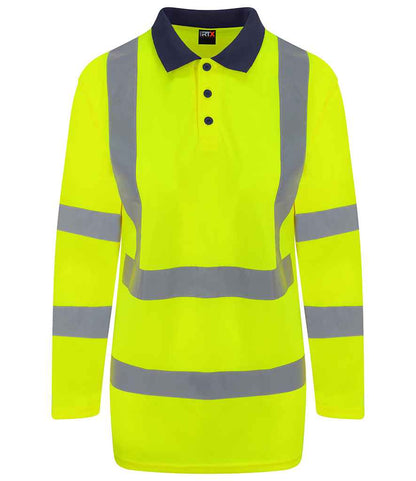 Pro RTX - High Visibility Long Sleeve Polo Shirt - RX715 OR/NV S