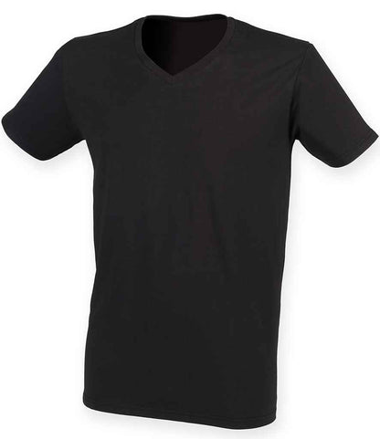 SF Clothing - Men Feel Good Stretch V Neck T-Shirt - SF122 BLK S