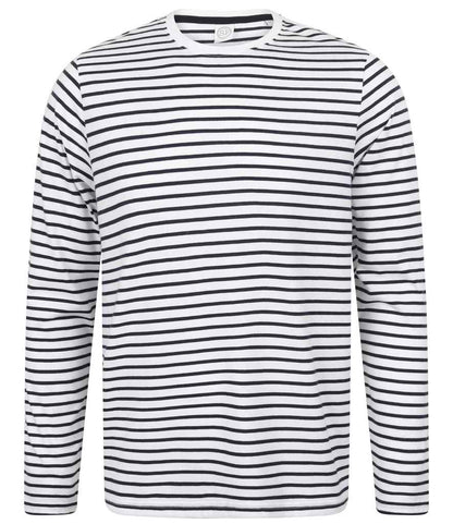 SF - Unisex Long Sleeve Striped T-Shirt - SF204 WH/OX XXS