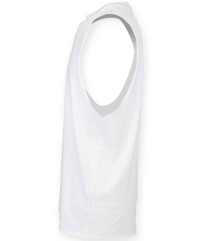 SF - Men High Neck Vest - White (Side)