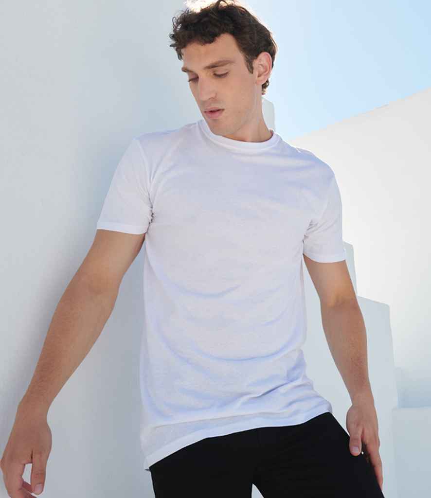 SF - Men Longline Dipped Hem T-Shirt