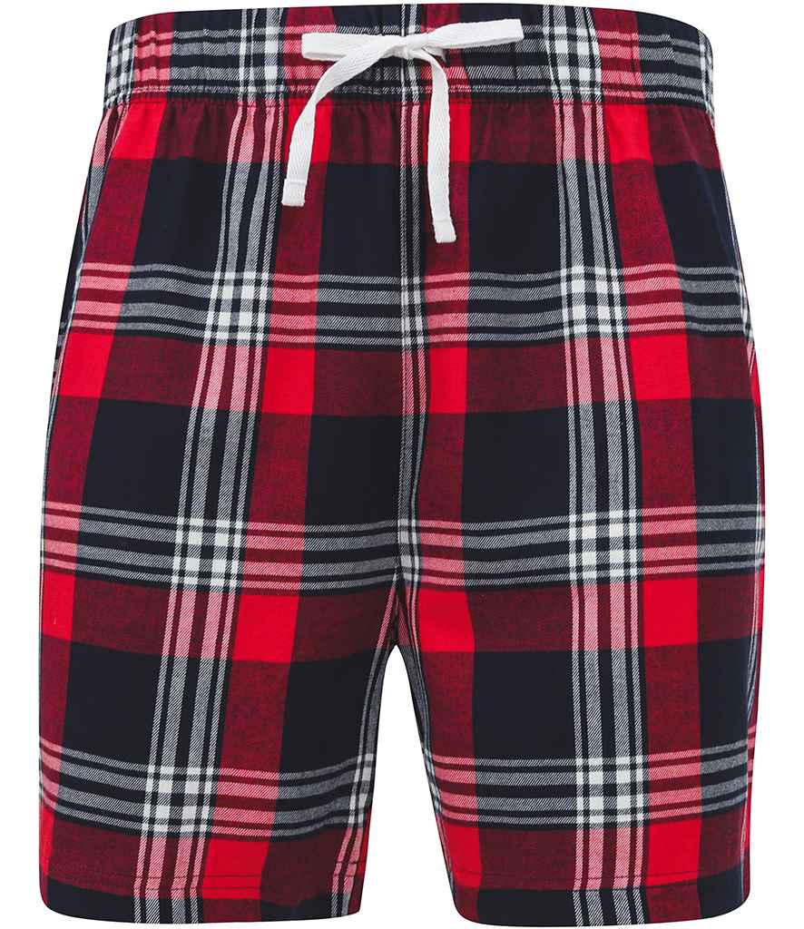 SF Clothing Tartan Lounge Shorts - SF82 RD/NV XS