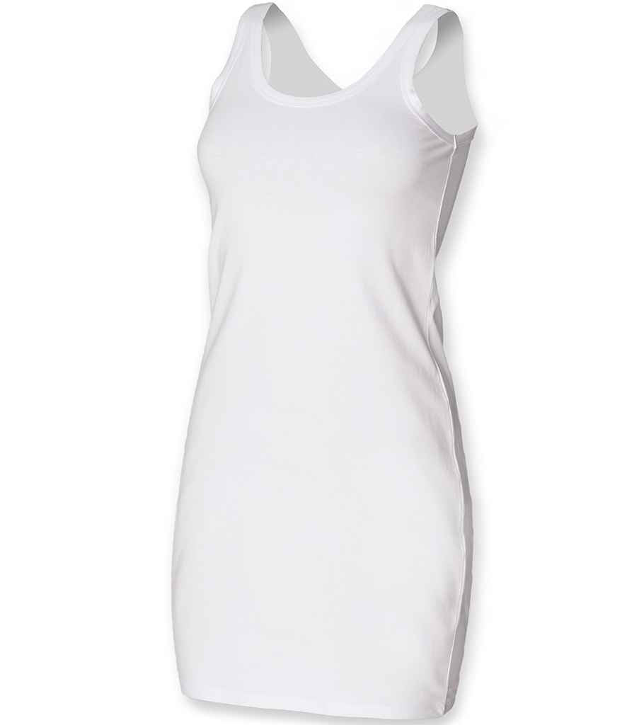 SF - Ladies Tank Dress - SK104 WHI S