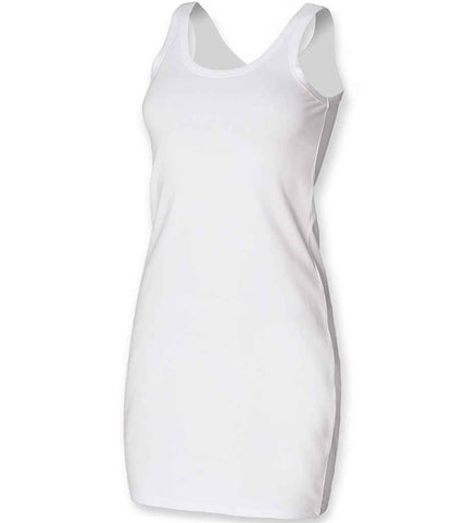 SF - Ladies Tank Dress - SK104 WHI S
