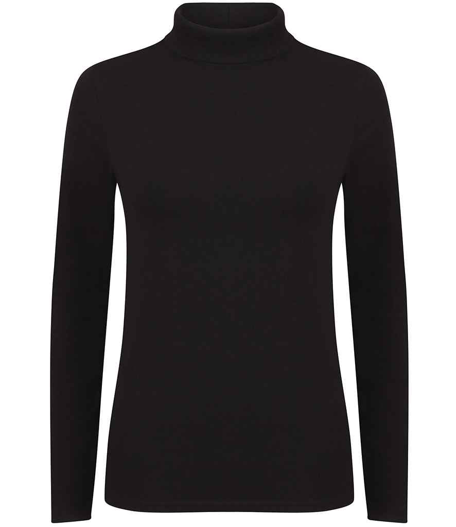 SF - Ladies Feel Good Stretch Roll Neck T-Shirt - SK125 BLK XS