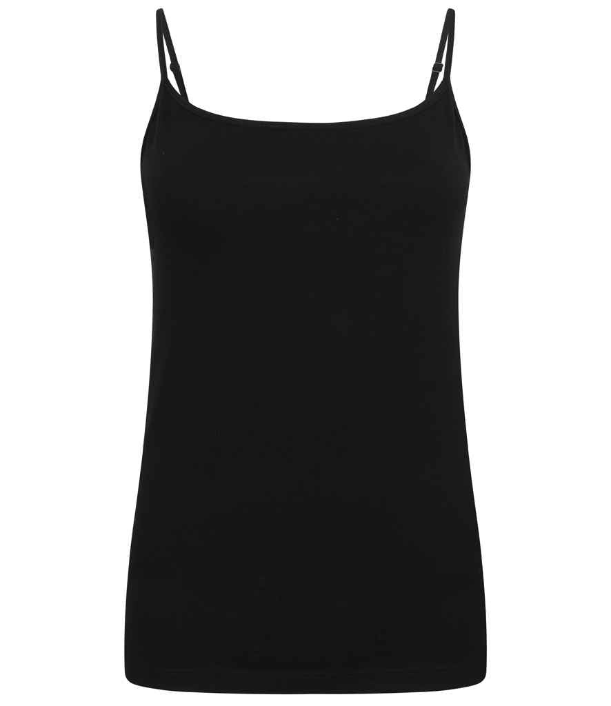 SF - Ladies Feel Good Stretch Spaghetti Vest - SK126 BLK XS