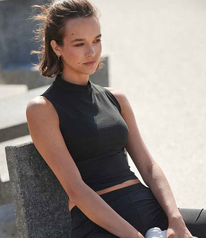 SF - Ladies High Neck Crop Vest - Pierre Francis