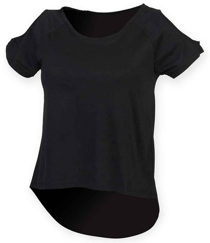 SF Clothing Ladies Drop Tail T-Shirt - SK233 BLK XS