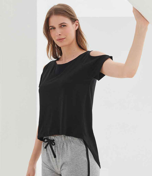 SF Clothing Ladies Drop Tail T-Shirt - SK233 BLK XS