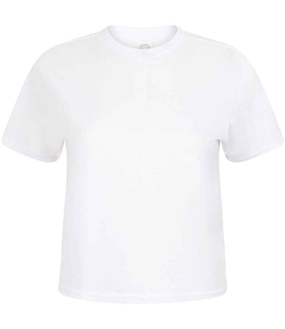 SF - Ladies Cropped Boxy T-Shirt - SK237 BLK XXS