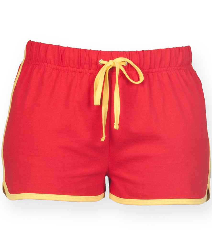 SF Clothing - Ladies Retro Shorts - SK69 RD/YL XS
