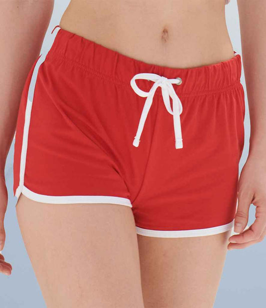 SF Clothing - Ladies Retro Shorts - SK69 RD/WH XS