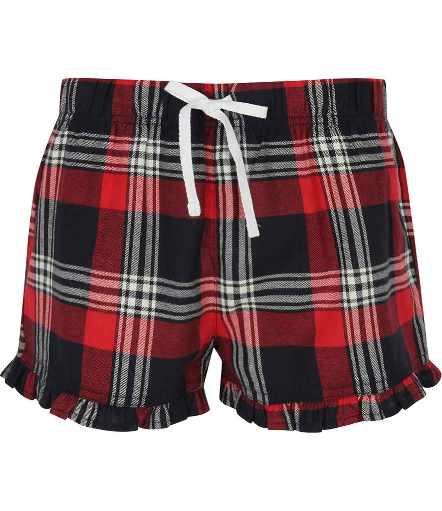 SF Clothing - Ladies Tartan Frill Lounge Shorts