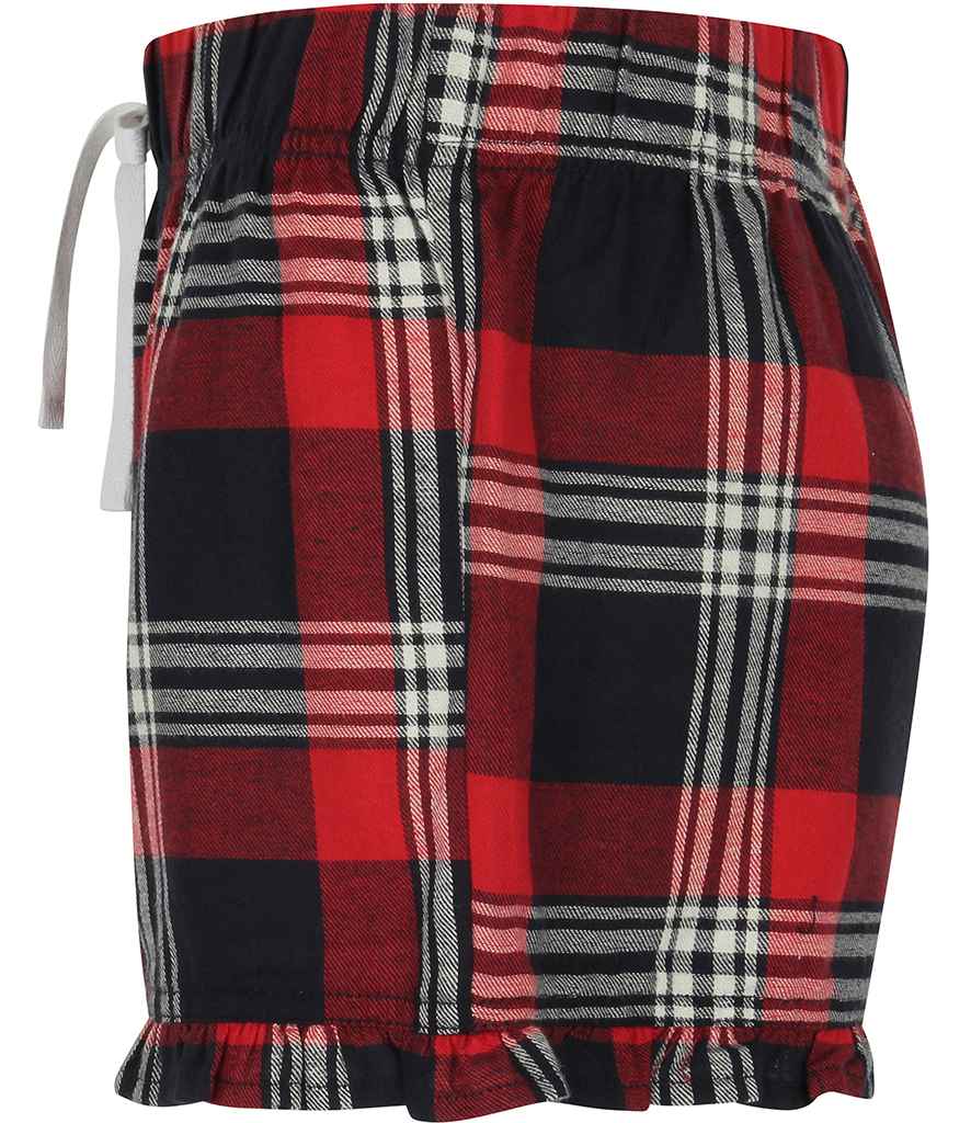SF Clothing - Ladies Tartan Frill Lounge Shorts