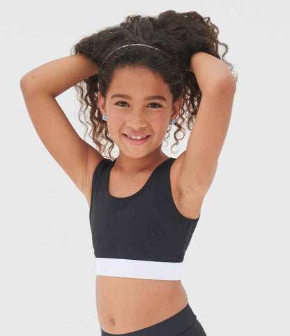 SF Minni - Kids Fashion Crop Top - SM236 BK/WH 5-6