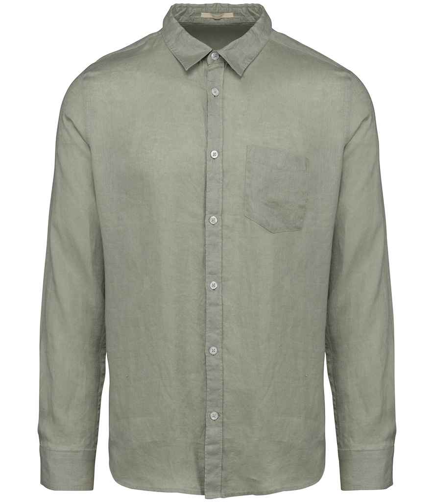 Spasso - Long Sleeve Linen Shirt - SP504 ALG S