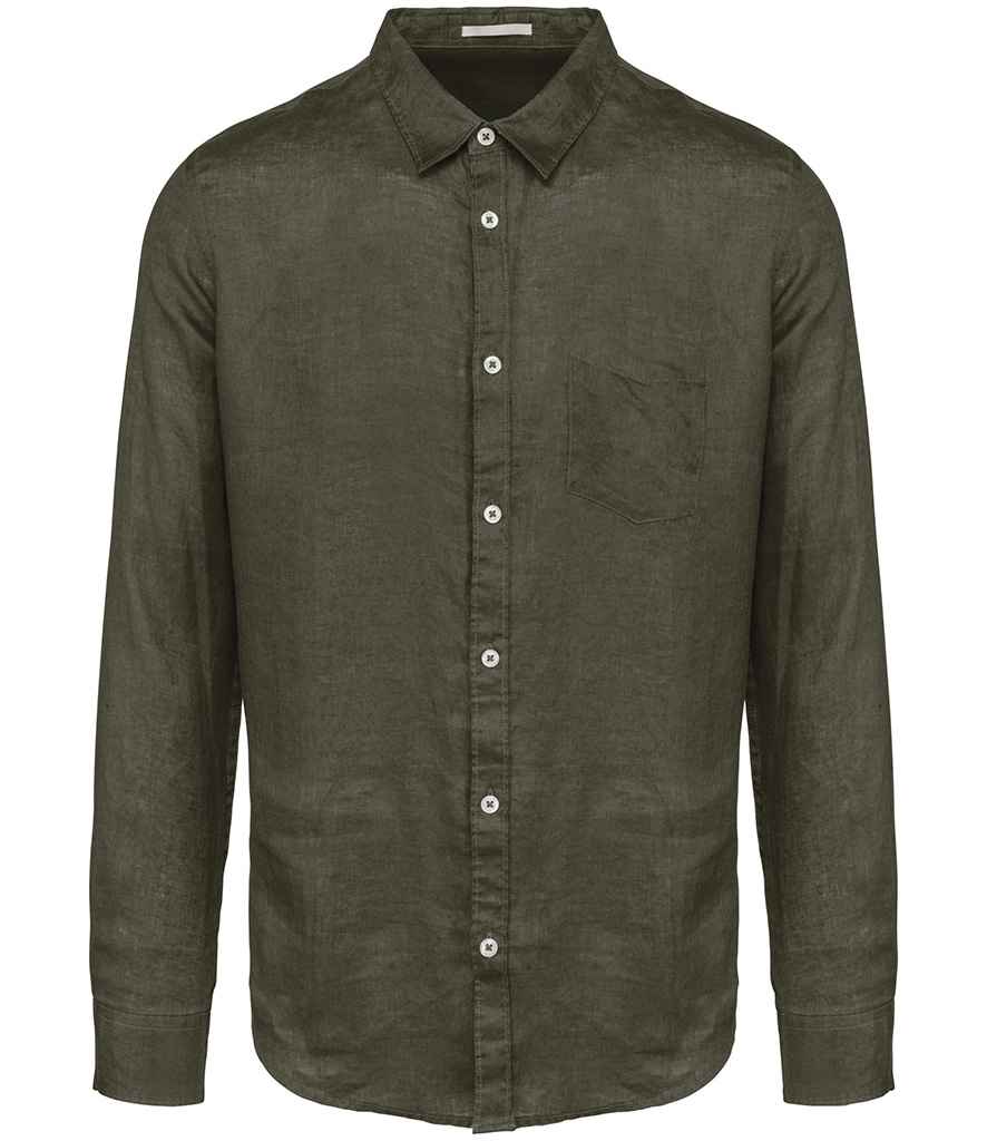 Spasso - Long Sleeve Linen Shirt - SP504 ORK S