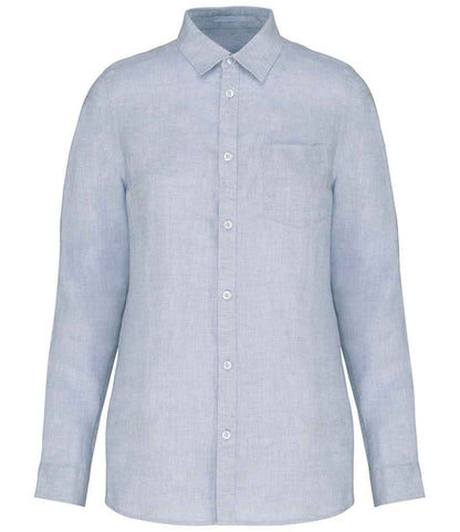 Spasso - Ladies Long Sleeve Linen Shirt - SP505 LIB XS