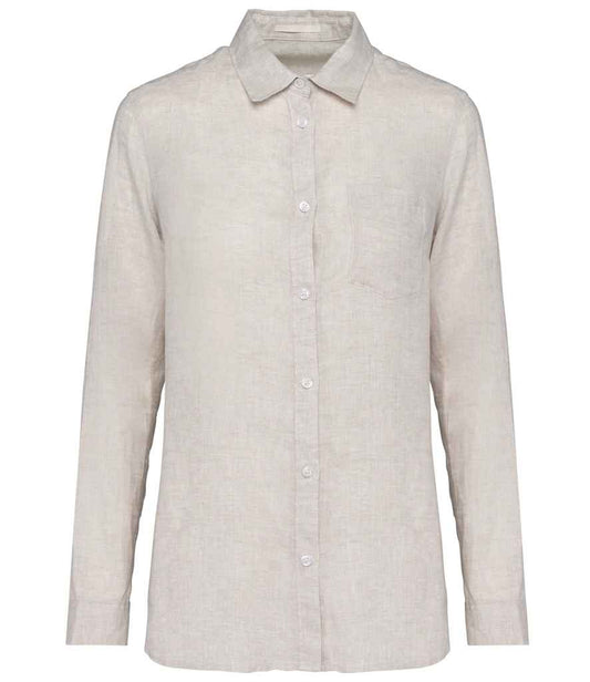 Spasso - Ladies Long Sleeve Linen Shirt - Pierre Francis